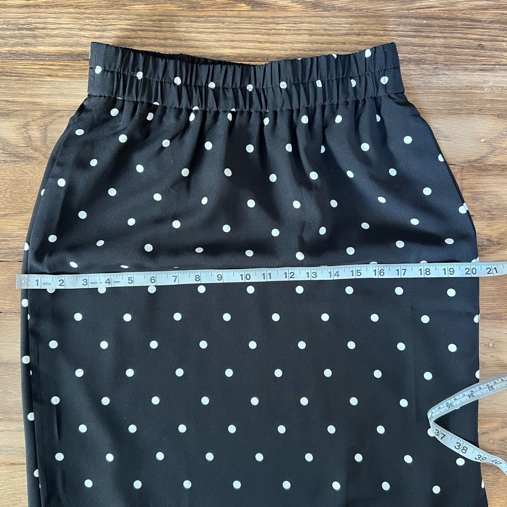 J. Crew Black and White Polka Dot Pencil Skirt - Picture 10 of 11